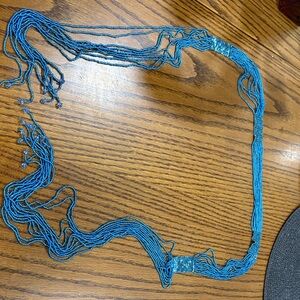 Elegant Blue Beaded Necklace